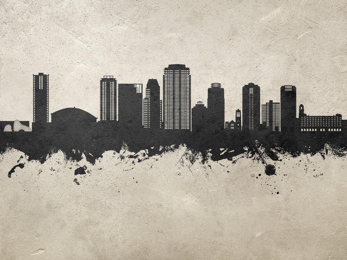 St Petersburg Florida Skyline Concrete Mural Wallpaper - pure wallpaper artwork