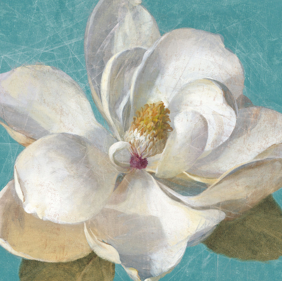 Turquoise Bloom I Mural Wallpaper