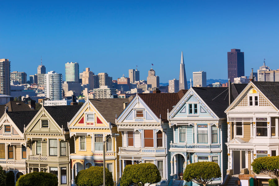 Alamo Square San Francisco Mural Wallpaper