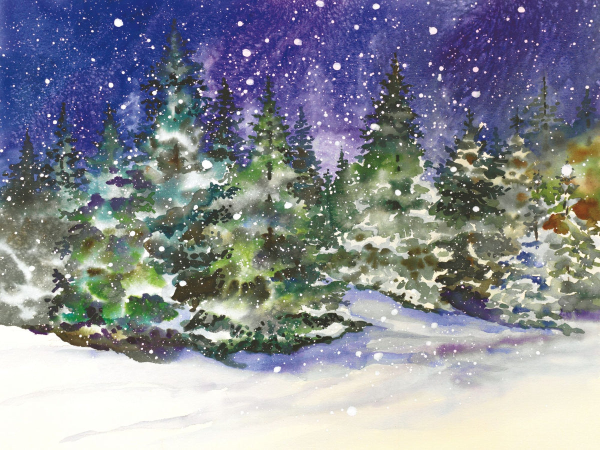 Winter Night Mural Wallpaper - pure wallpaper artwork