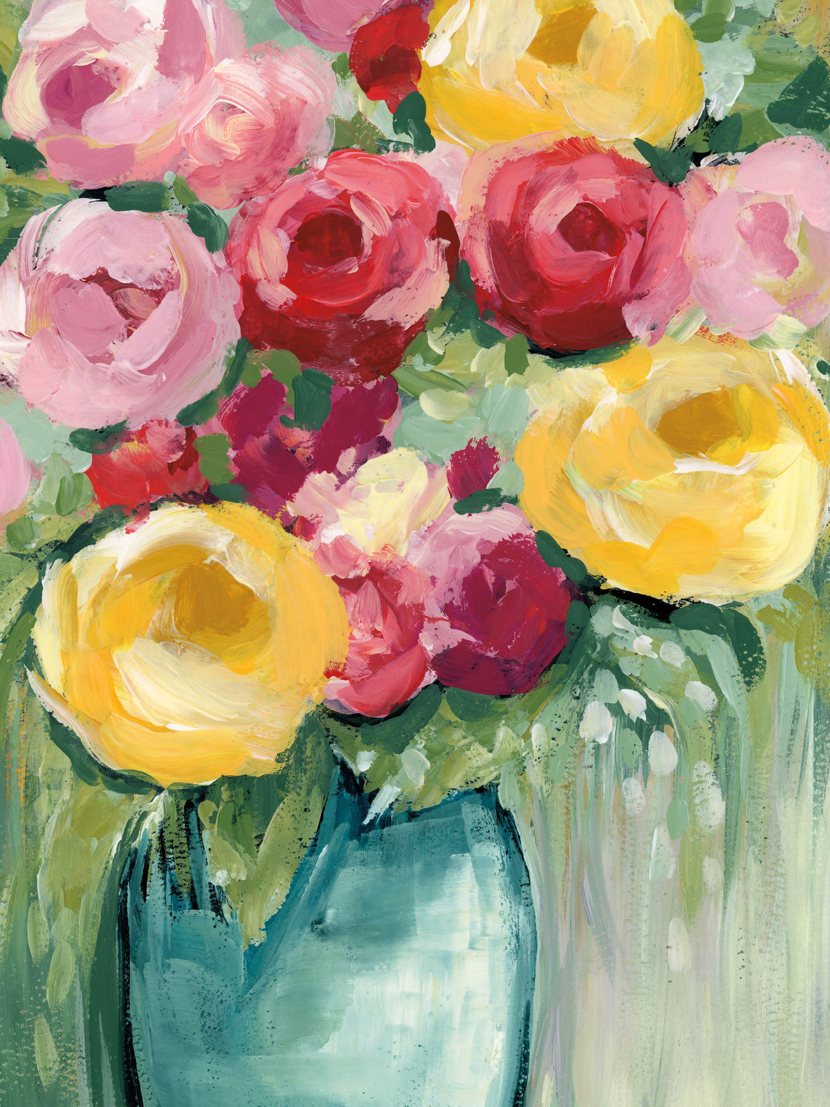 Spring Florals in Vase I Mural Wallpaper - pure wallpaper artwork