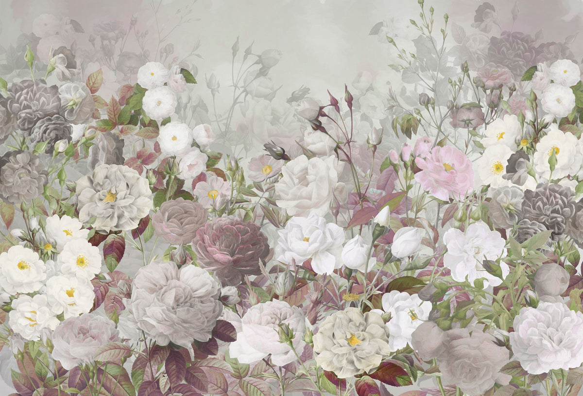 Rose Garden Red Mural Wallpaper - pure wallpaper artwork