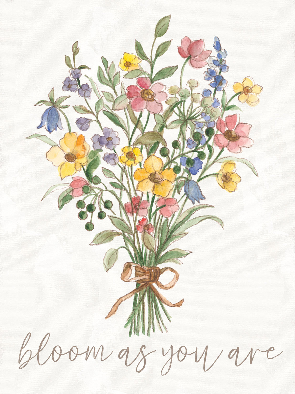 Wild Blooms Bouquet Mural Wallpaper - pure wallpaper artwork