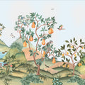 Orchard Reverie, Sky Blue Mural Wallpaper - pure wallpaper artwork