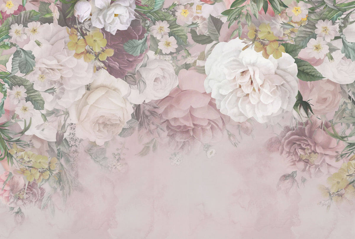 Gentle Flowers Mural Wallpaper - pure wallpaper artwork