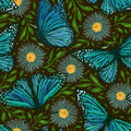 Papillion II, Aqua on Mud Mural Wallpaper - pure wallpaper artwork