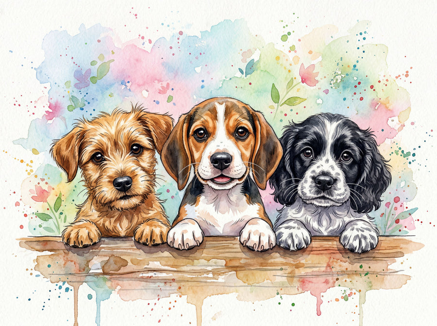 Puppies - Cute Baby Animals Series Mural Wallpaper