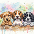 Puppies - Cute Baby Animals Series Mural Wallpaper - pure wallpaper artwork
