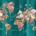 Dark Botanical World Mural Wallpaper - pure wallpaper artwork