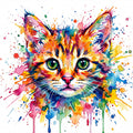 Kitten - Watercolor Spirit Animals Series Mural Wallpaper - pure wallpaper artwork