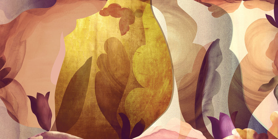 Abstract Fun, Browns Mural Wallpaper