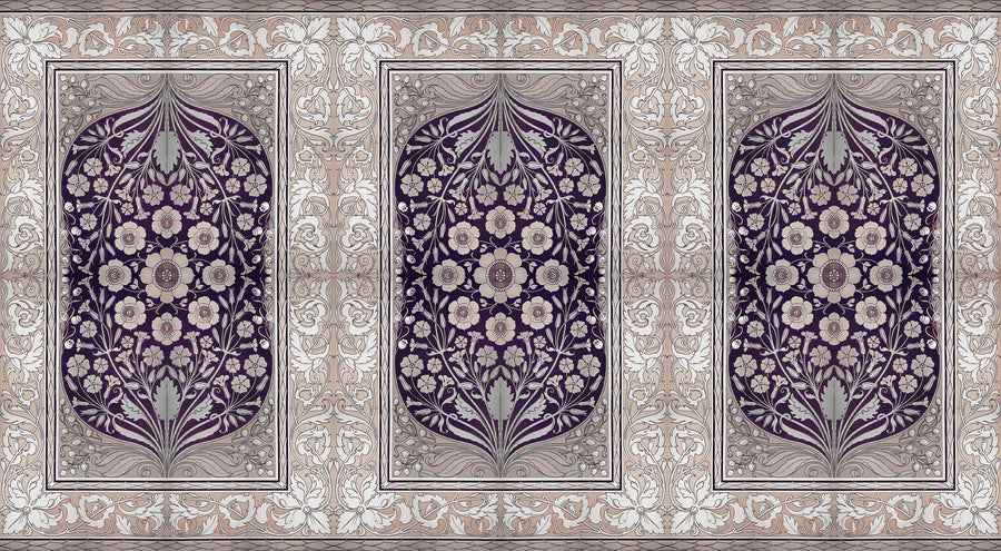 My Floral Dreams, Purple Mural Wallpaper