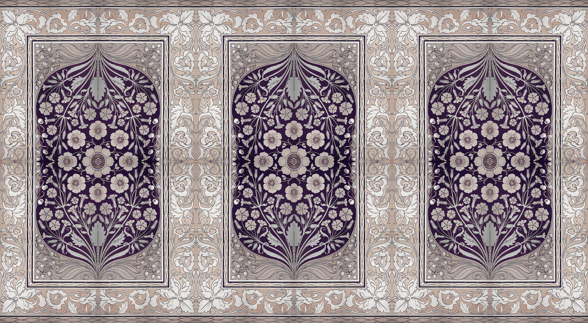 My Floral Dreams, Purple Mural Wallpaper - pure wallpaper artwork