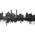 Siena Italy Skyline Black & White Mural Wallpaper - pure wallpaper artwork