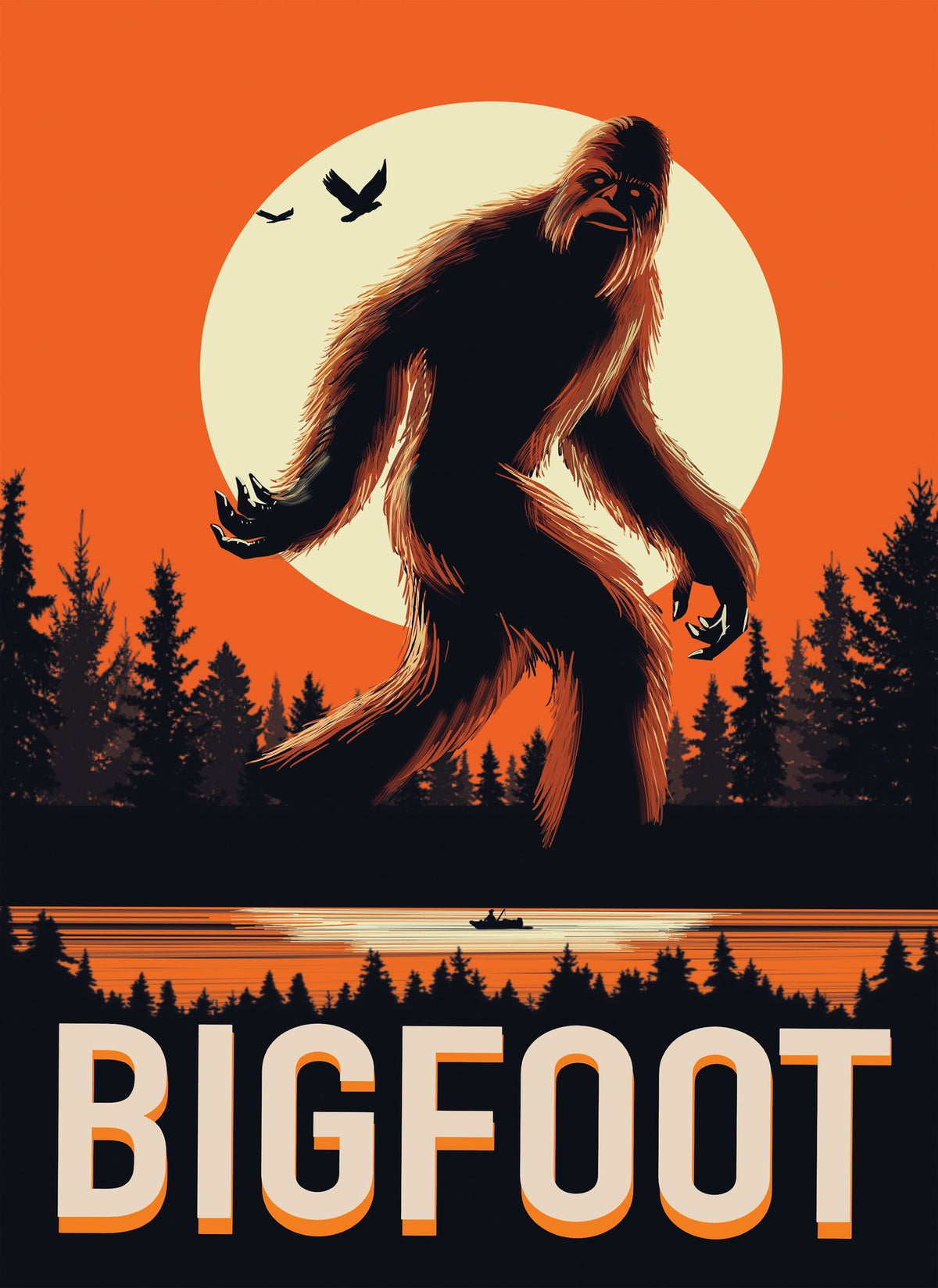 Bigfoot Lake Front Mural Wallpaper - pure wallpaper artwork
