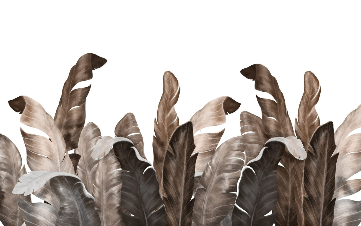 Leaves in Que Mural Wallpaper - Edition 3 - pure wallpaper artwork
