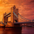 London Bridge Sunset Mural Wallpaper - pure wallpaper artwork