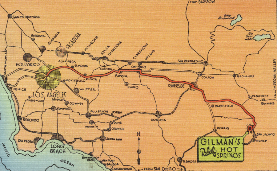 Greetings From California Map Mural Wallpaper