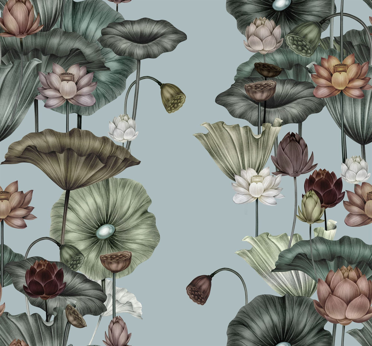Magical Lotus, Sky Mural Wallpaper - pure wallpaper artwork