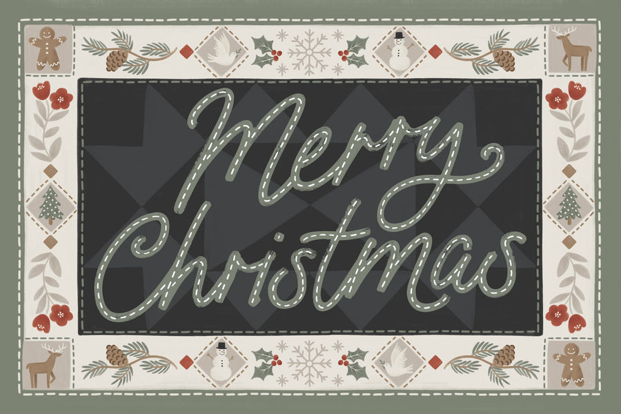 Quilted Christmas I Mural Wallpaper