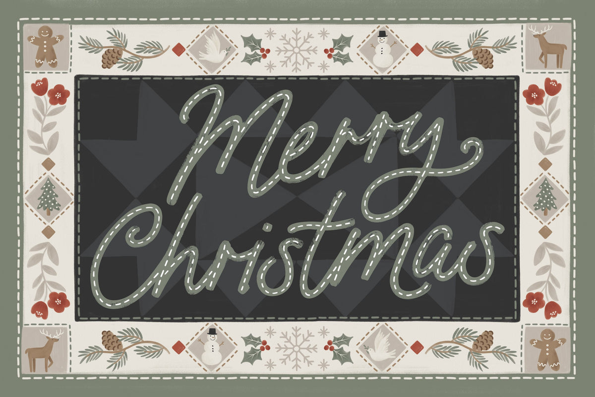 Quilted Christmas I Mural Wallpaper - pure wallpaper artwork