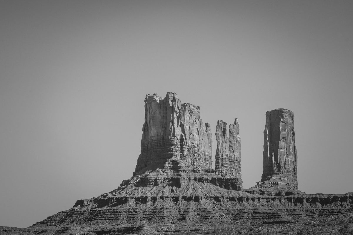 Monument Valley II BW Mural Wallpaper - pure wallpaper artwork