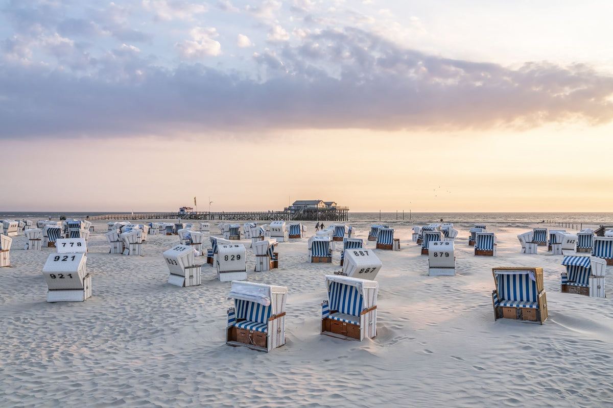 German Beach Sunrise Mural Wallpaper - pure wallpaper artwork