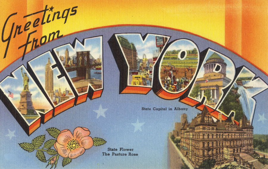 Greetings From New York Mural Wallpaper