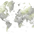 World Map Cities - Hollace Mural Wallpaper - pure wallpaper artwork