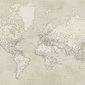 World Map Cities - Gentry Mural Wallpaper - pure wallpaper artwork