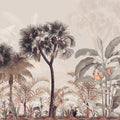 Tropical Forest Strolls Yellow Mural Wallpaper - pure wallpaper artwork