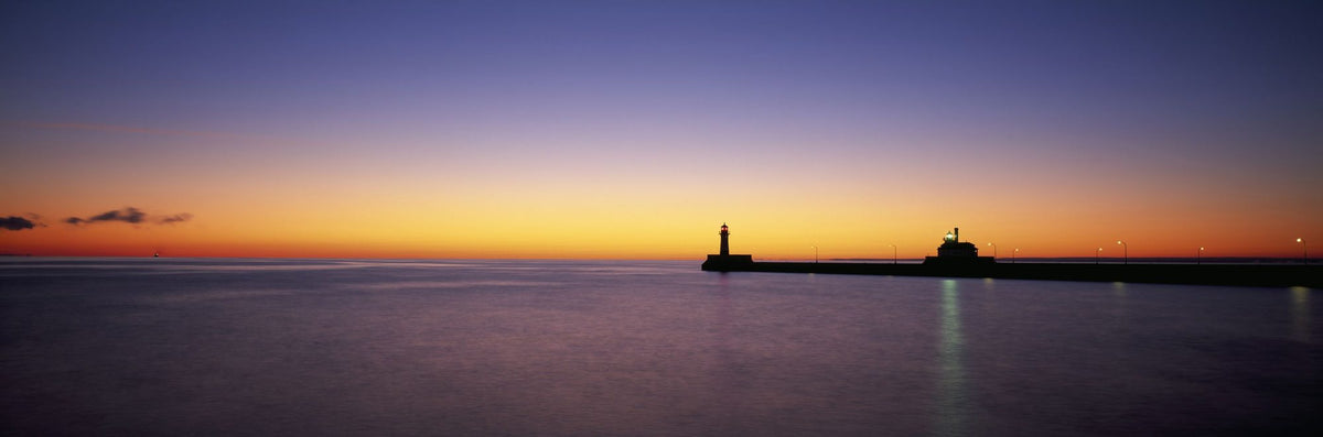 Harbor Sunset Glow Mural Wallpaper - pure wallpaper artwork
