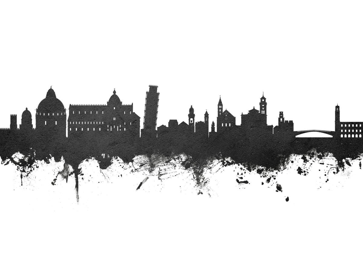 Pisa Italy Skyline Black & White Mural Wallpaper - pure wallpaper artwork