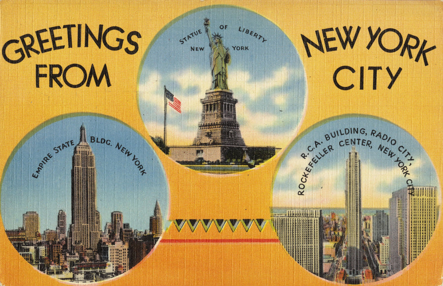 Greetings From New York City Mural Wallpaper