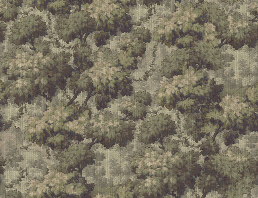 Greenwood Linden, Vintage Green Mural Wallpaper