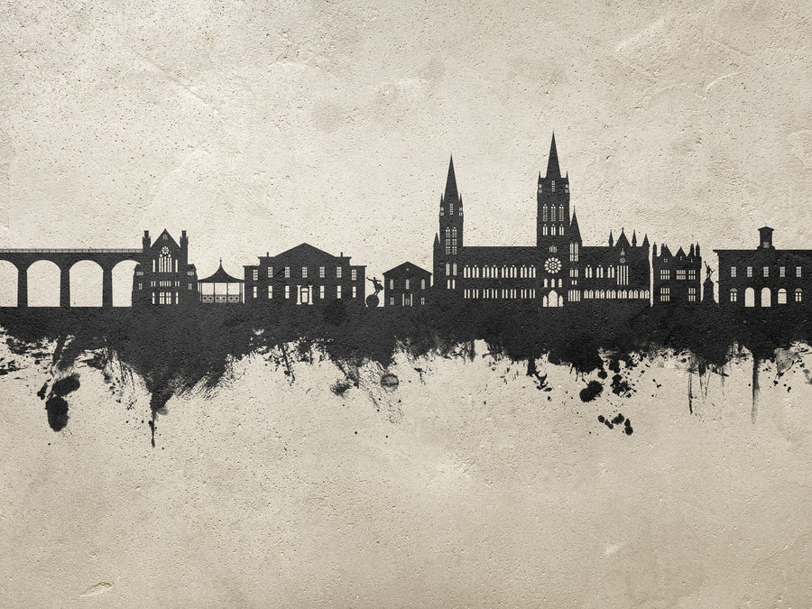 Truro England Skyline Concrete Mural Wallpaper