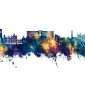 Oban Scotland Skyline Blue & Bronze Mural Wallpaper - pure wallpaper artwork