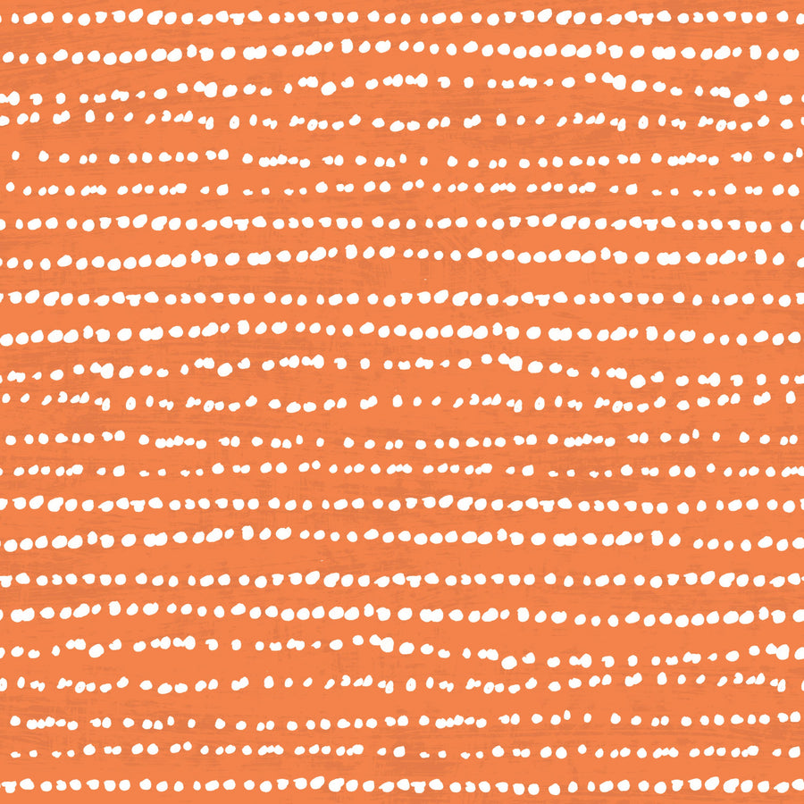 Follow the Dots Orange Mural Wallpaper