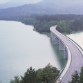 Misty Bridge Crossing Mural Wallpaper - pure wallpaper artwork