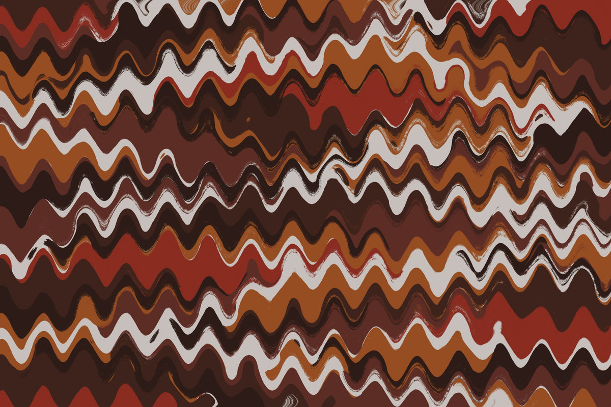 Earthy Color Zig Zag Pattern Mural Wallpaper - pure wallpaper artwork
