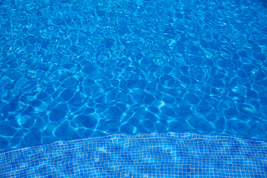 Blue Tiles Swimming Mural Wallpaper