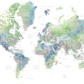 World Map Cities - Declan Mural Wallpaper - pure wallpaper artwork