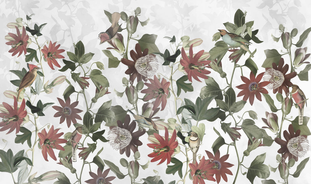 Seven Birds Mural Wallpaper - pure wallpaper artwork
