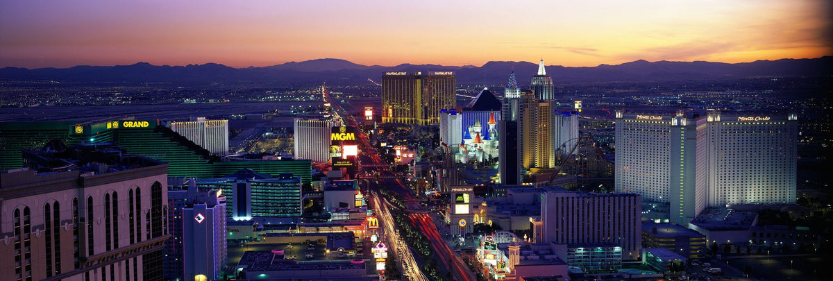 Vegas Twilight Glow Mural Wallpaper - pure wallpaper artwork