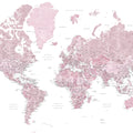 World Map Cities - Melit Mural Wallpaper - pure wallpaper artwork