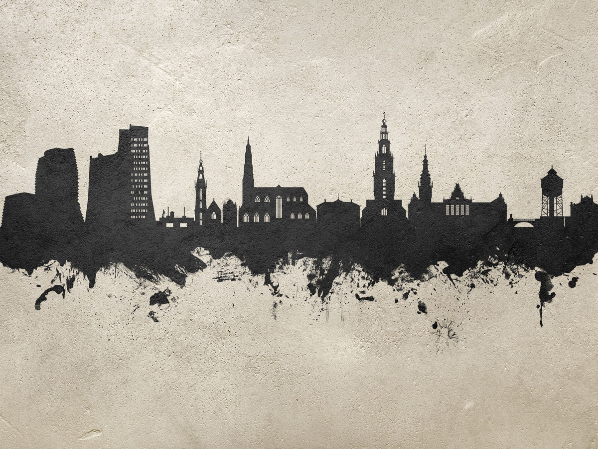 Groningen the Netherlands Skyline Mural Wallpaper - pure wallpaper artwork
