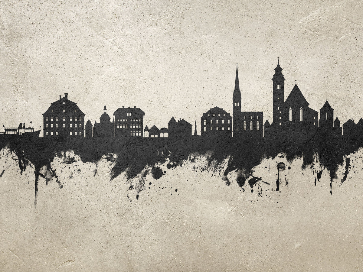 Hallstatt Austria Skyline Concrete Mural Wallpaper - pure wallpaper artwork