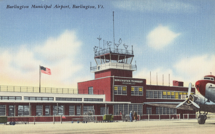Greetings From Burlington Airport Mural Wallpaper