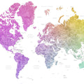 World Map - Leo Mural Wallpaper - pure wallpaper artwork