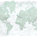 World Map Cities - Uzuri Mural Wallpaper - pure wallpaper artwork